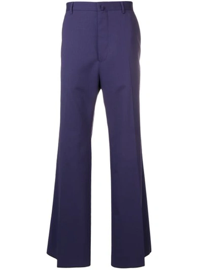 LANVIN WIDE LEG TAILORED TROUSERS - 蓝色