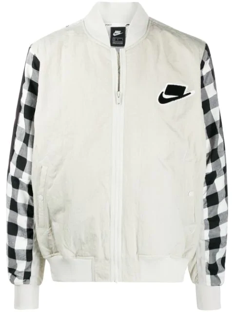 Nike Nsw Check-sleeves Bomber Jacket In 