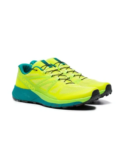 Shop Salomon S/lab Yellow Sense Ride Sneakers