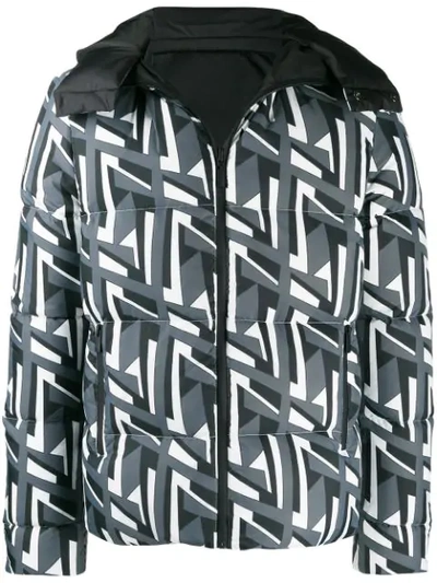 Shop Fendi Reversible Quilted Coat In Grey