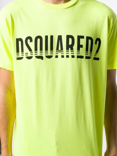 Shop Dsquared2 Logo-print T-shirt In Yellow