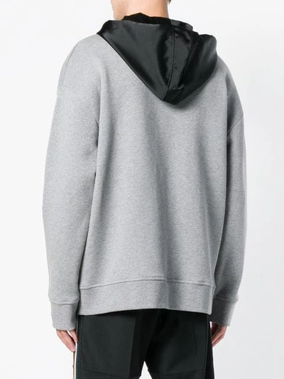 Shop N°21 Colorblocked Hood Hoodie In Grey