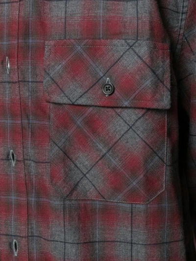 AMIRI PLAID LONG-SLEEVE SHIRT - 红色