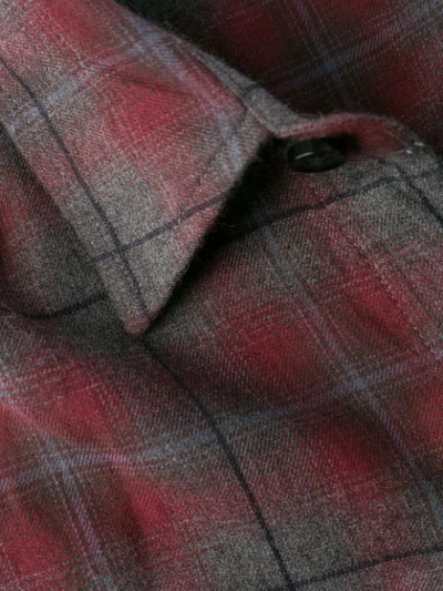 AMIRI PLAID LONG-SLEEVE SHIRT - 红色