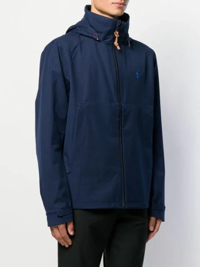 Shop Polo Ralph Lauren Embroidered Logo Jacket In Blue