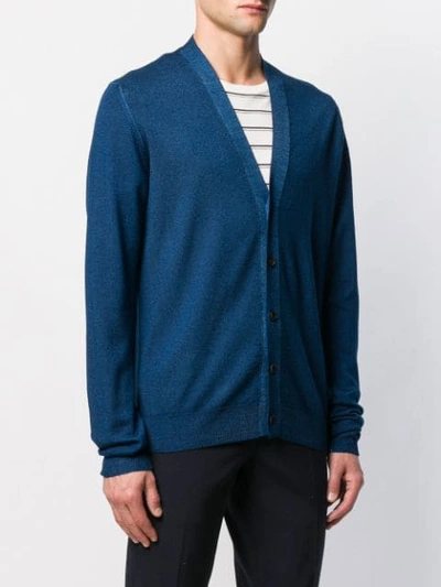 Shop Etro V-neck Cardigan In Blue