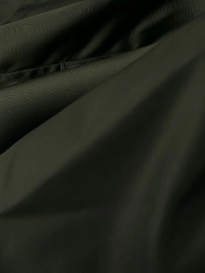 Shop Prada Belted Gabardine Coat In Green