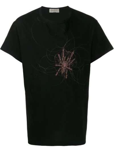 Shop Yohji Yamamoto Spider Print T-shirt In Black