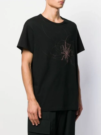 Shop Yohji Yamamoto Spider Print T-shirt In Black