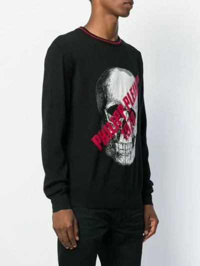 Shop Philipp Plein Skull Print Pullover In Black