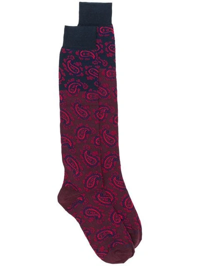 paisley patterned socks