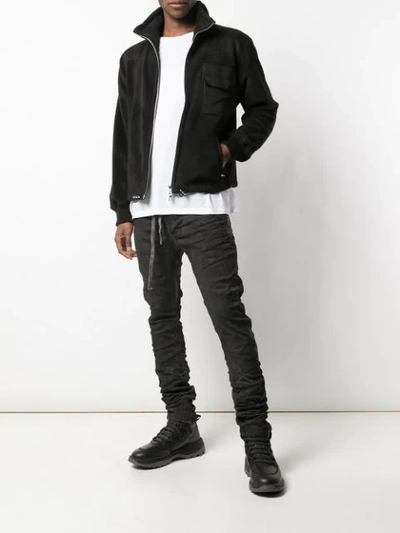 BORIS BIDJAN SABERI SKINNY FIT TROUSERS - 灰色