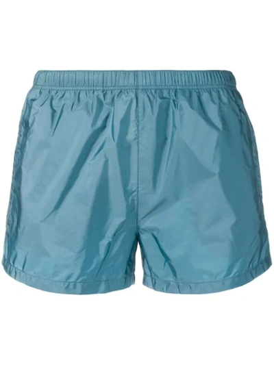 Shop Prada Basic Swim Shorts In Blue