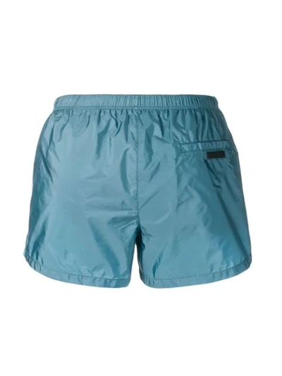 Shop Prada Basic Swim Shorts In Blue