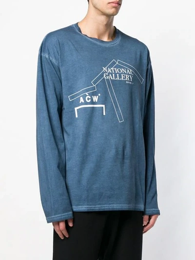 Shop A-cold-wall* Graphic Print Sweatshirt - Blue