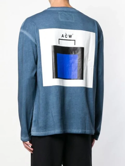 Shop A-cold-wall* Graphic Print Sweatshirt - Blue