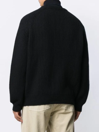 Shop Haider Ackermann Ribbed Knit Sweater In Black