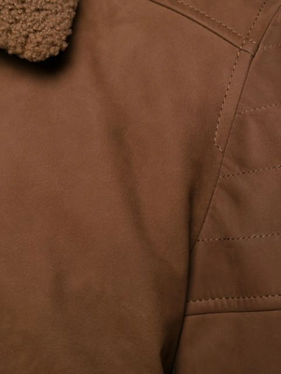 Shop Brunello Cucinelli Bomber Jacket In Brown