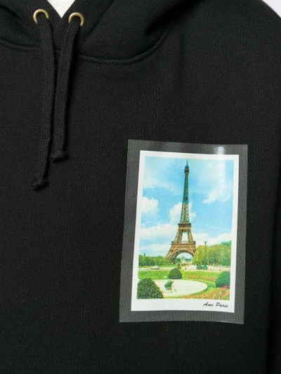Shop Ami Alexandre Mattiussi Postcard Print Oversized Sweatshirt In Black