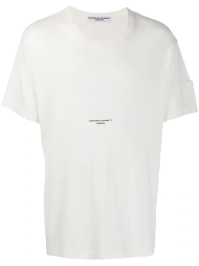 Shop Katharine Hamnett Ivan Logo T-shirt In White
