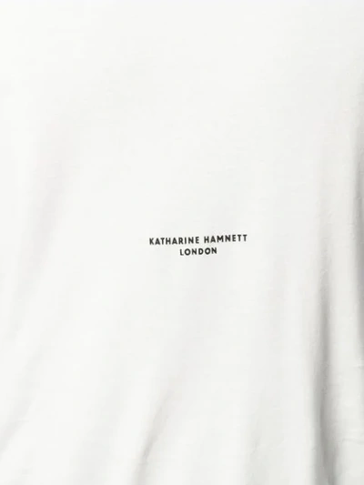 Shop Katharine Hamnett Ivan Logo T-shirt In White