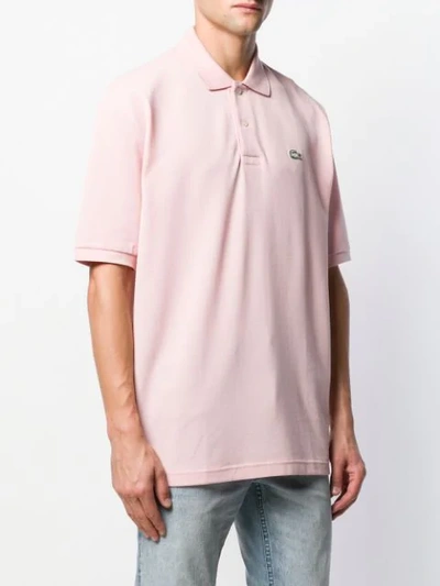 Shop Lacoste Live Embroidered Logo Polo Shirt In Pink