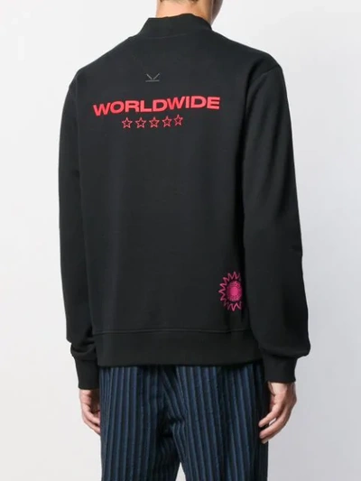 Shop Kenzo Worldwide Print Sweatshirt In Black