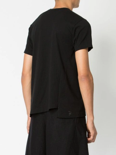 Shop Comme Des Garçons Homme Deux Comme Des Garçons Homme Plus Asymmetric Short Sleeve T-shirt - Black