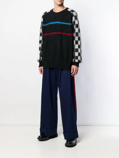 Shop Charles Jeffrey Loverboy Wide Leg Trousers In Blue