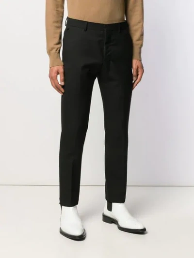 Shop Ami Alexandre Mattiussi Fitted Leg Trousers In Black