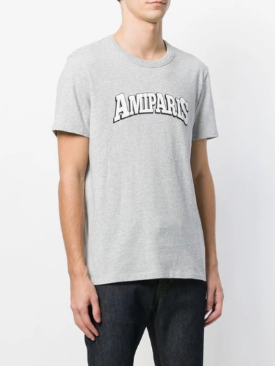 Shop Ami Alexandre Mattiussi T-shirt With Ami Paris Print In Grey