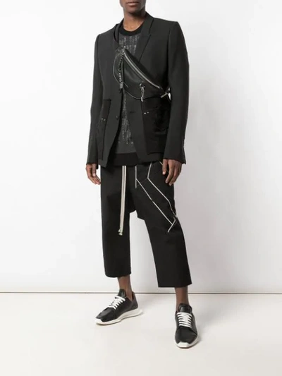 Shop Rick Owens Jersey Pocket Blazer In Black