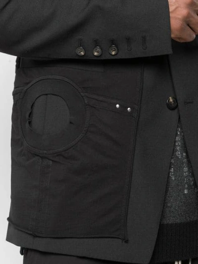 Shop Rick Owens Jersey Pocket Blazer In Black