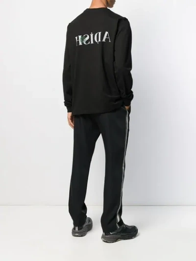 Shop Adish Logo Embroidery Sweatshirt In Black