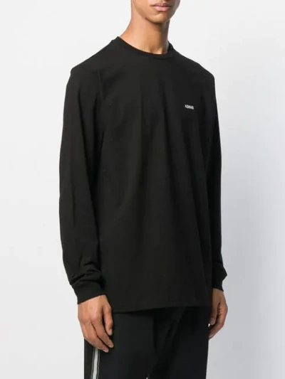 Shop Adish Logo Embroidery Sweatshirt In Black