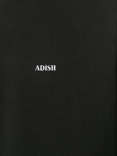 Shop Adish Logo Embroidery Sweatshirt In Black