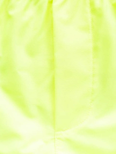 Shop Versace Logo-waist Swim Shorts In Yellow
