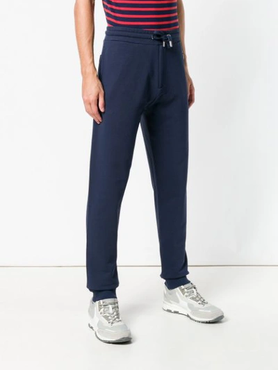 Shop Kenzo Embroidered Logo Track Pants In Blue