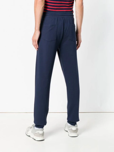 Shop Kenzo Embroidered Logo Track Pants In Blue