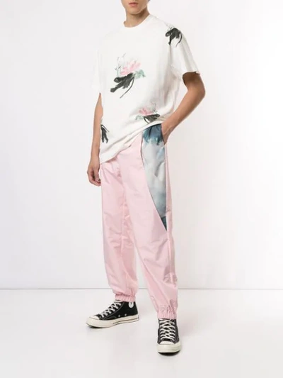 Shop Fengchen Wang Panelled Track Pants In Pink