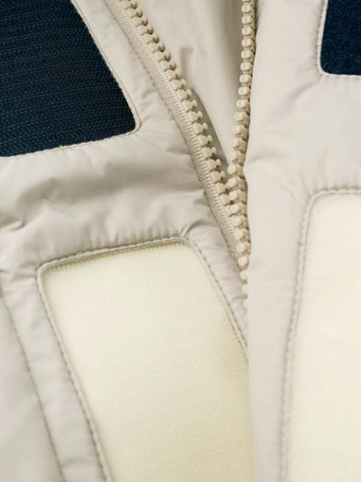 Shop Moncler Logo-print Padded Gilet In Neutrals