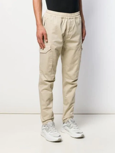Shop Stone Island Side Pocket Regular Trousers In Neutrals