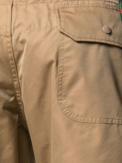 Shop Engineered Garments Boxy Fit Cropped Trousers In Neutrals