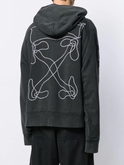 Shop Off-white Kapuzenpullover Mit Logo-print In Black