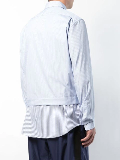 Shop 3.1 Phillip Lim / フィリップ リム 3.1 Phillip Lim Striped Double-layered Buckle Shirt - Blue