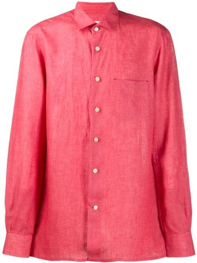 Shop Kiton Chest Pocket Shirt In Red