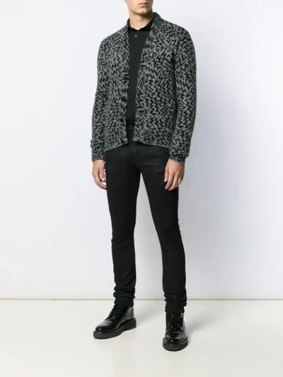 SAINT LAURENT COMICS CARDIGAN - 灰色