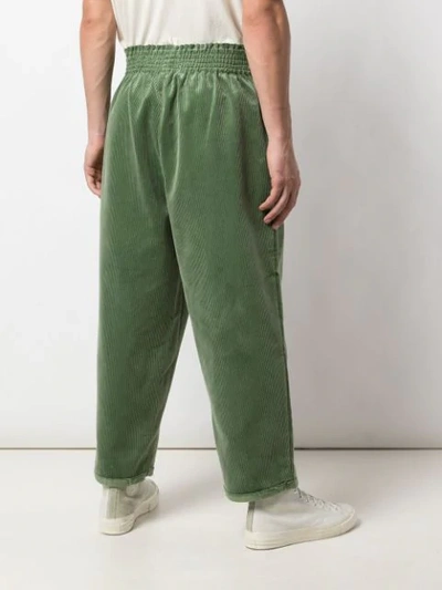 Shop Camiel Fortgens Cropped Wide-leg Trousers In Green