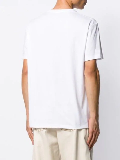 Shop Raf Simons Embroidered T-shirt In White