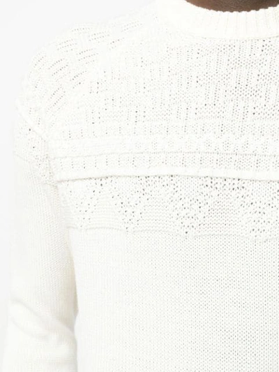 Shop Roberto Collina Textured Knit Jumper In 02 Off White